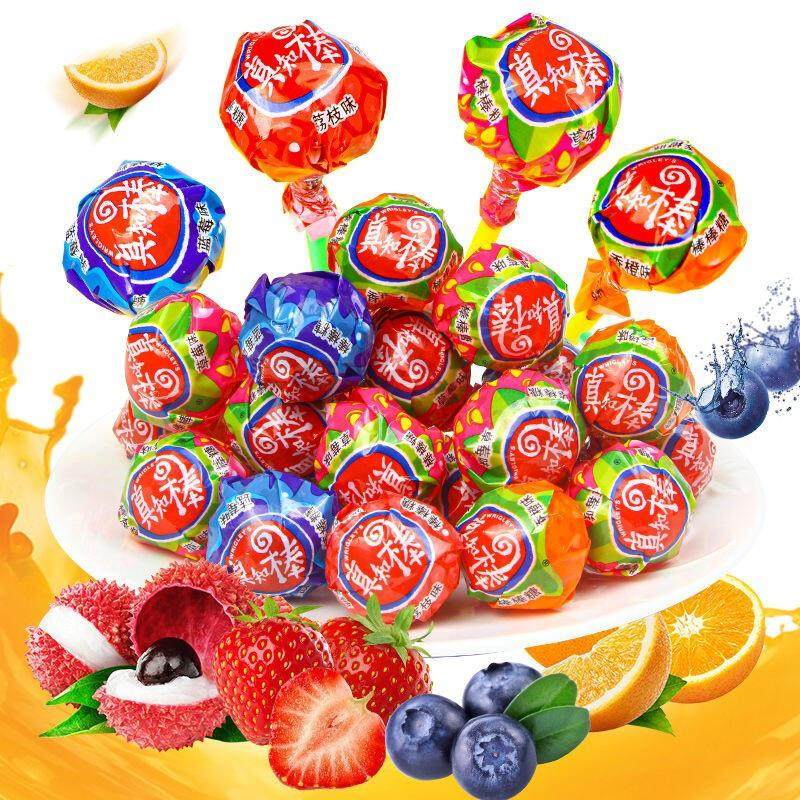 真知棒棒棒糖水果味生日礼物糖果散装儿童休闲零食年货团购