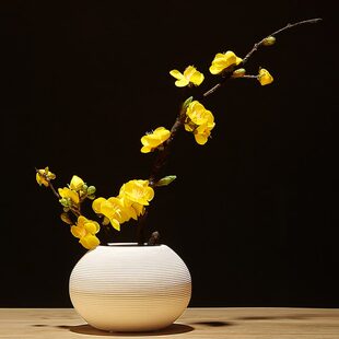 复古手工陶罐家居餐桌装 陶瓷花瓶插花干花摆设中式 饰花瓶摆件客厅