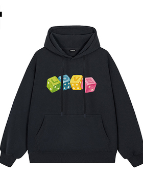 i.t GROUNDZERO国朝2025秋款塞子黑色男女同款连帽卫衣长袖上衣