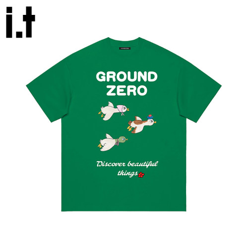 i.t GROUND ZERO潮牌飞机鸭男女情侣同款宽松简约纯棉短袖T恤上衣