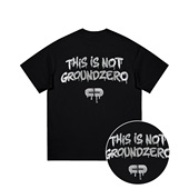 GROUND 个性 ZERO2025夏季 i.t 新款 美式 创意潮牌字母烫钻T恤衫