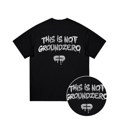 i.s.T.夏季新款美式字母烫钻T恤