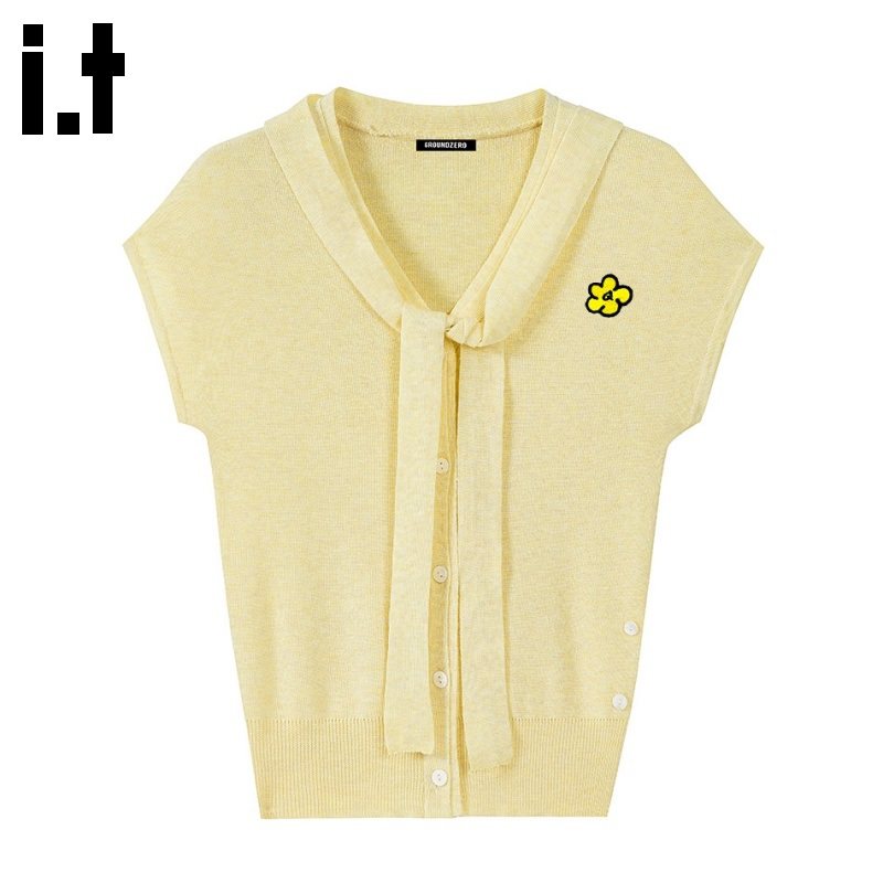 i.t GROUND ZERO2025春夏新款修身显瘦披件短袖针织,女装/女士精品,毛针织衫,淘宝优惠券,粉丝福利购,淘宝优惠卷