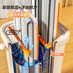 家用一拖净干湿两用懒人.地拖布地. 优选LJ免手洗平板拖把2025新款