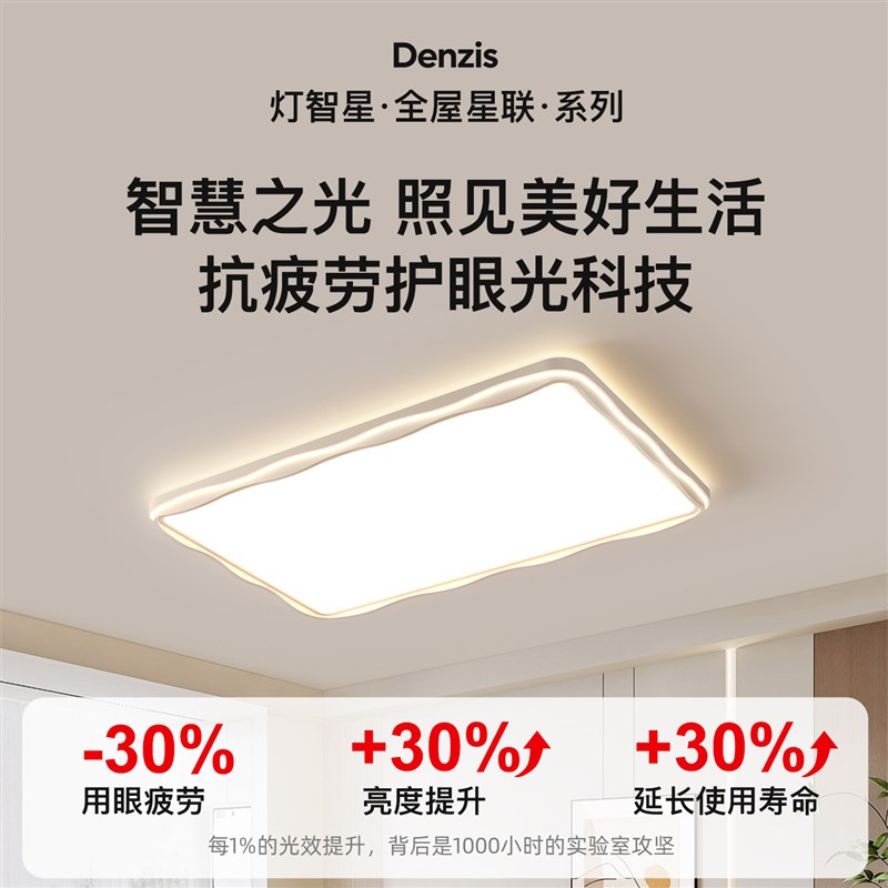 客厅主灯2025新款大灯现代简约奶油风吸顶灯中山灯具全屋套餐组合