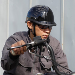 TTCO日式复古机车哈雷瓢盔半覆个性轻便半盔电动车玻璃钢夏季头盔