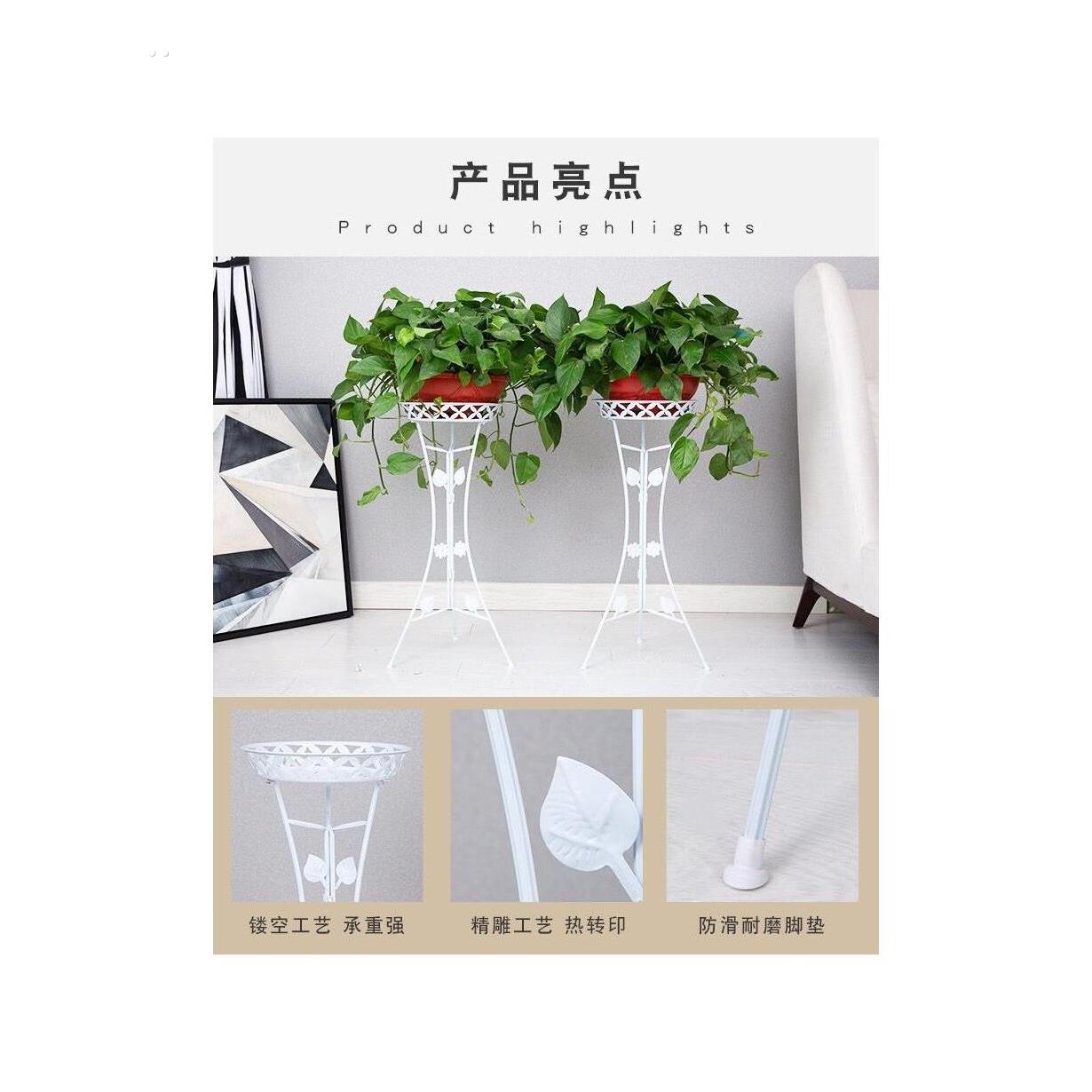 三脚架花架欧式室内客厅铁艺花盆架落地式家用阳台吊兰绿萝置物架