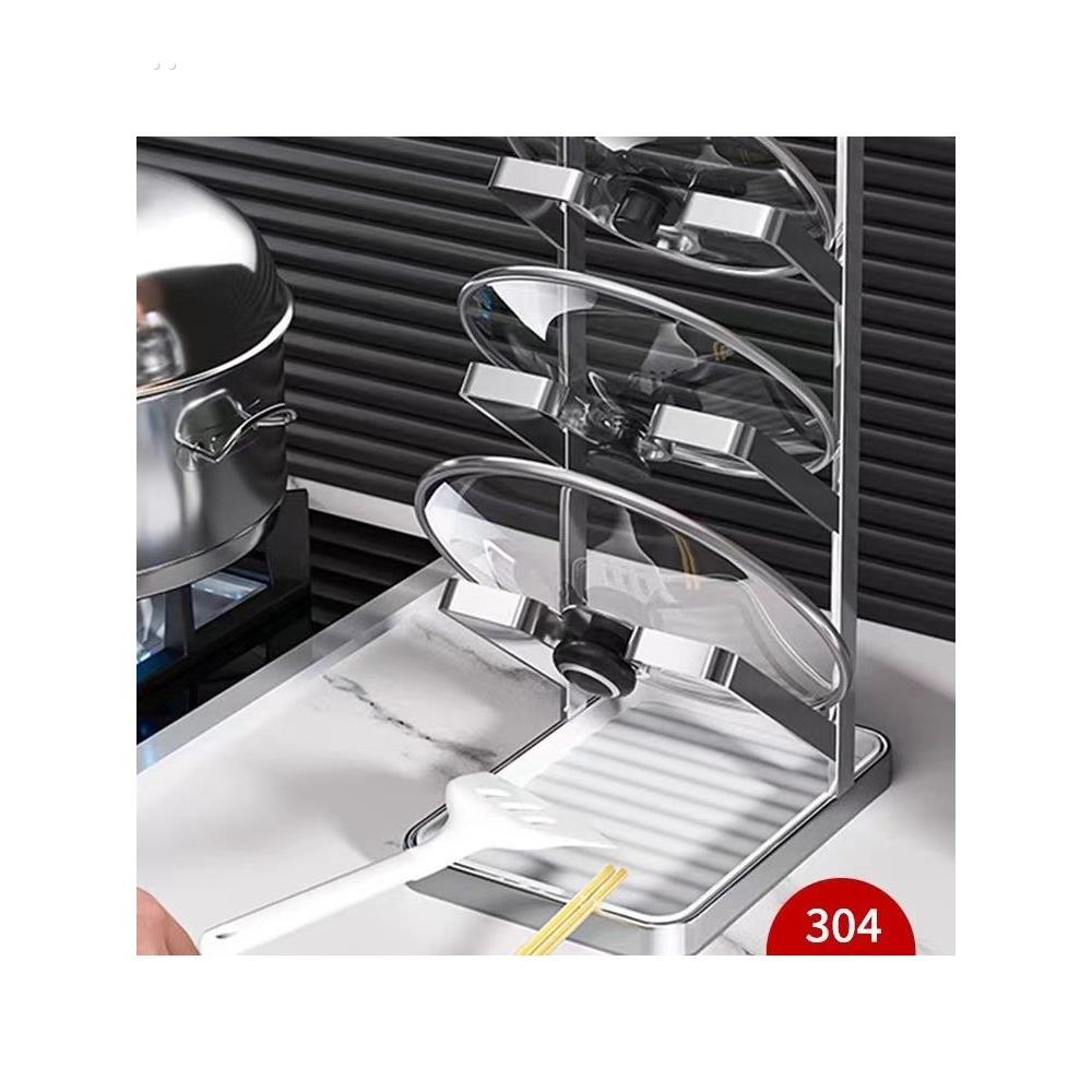 304不锈钢锅盖架切菜板放置架厨房储藏架多功能家用切菜板刀架储