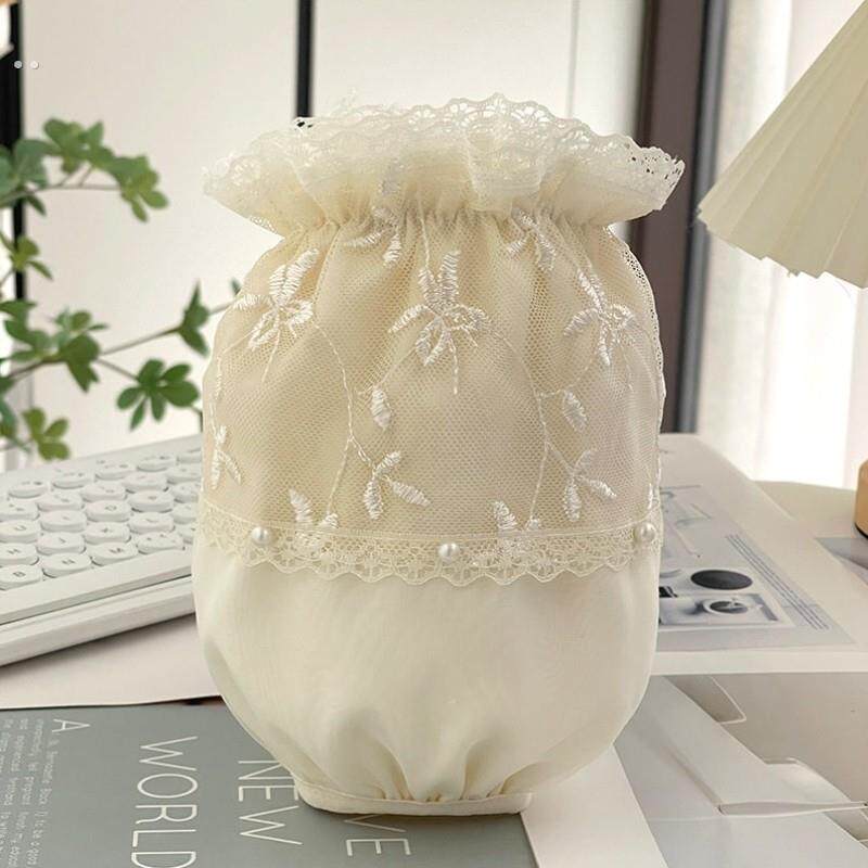 秋冬加大加肥套袖短款女办公室防污护袖黑色米白色羽绒服袖套袖头