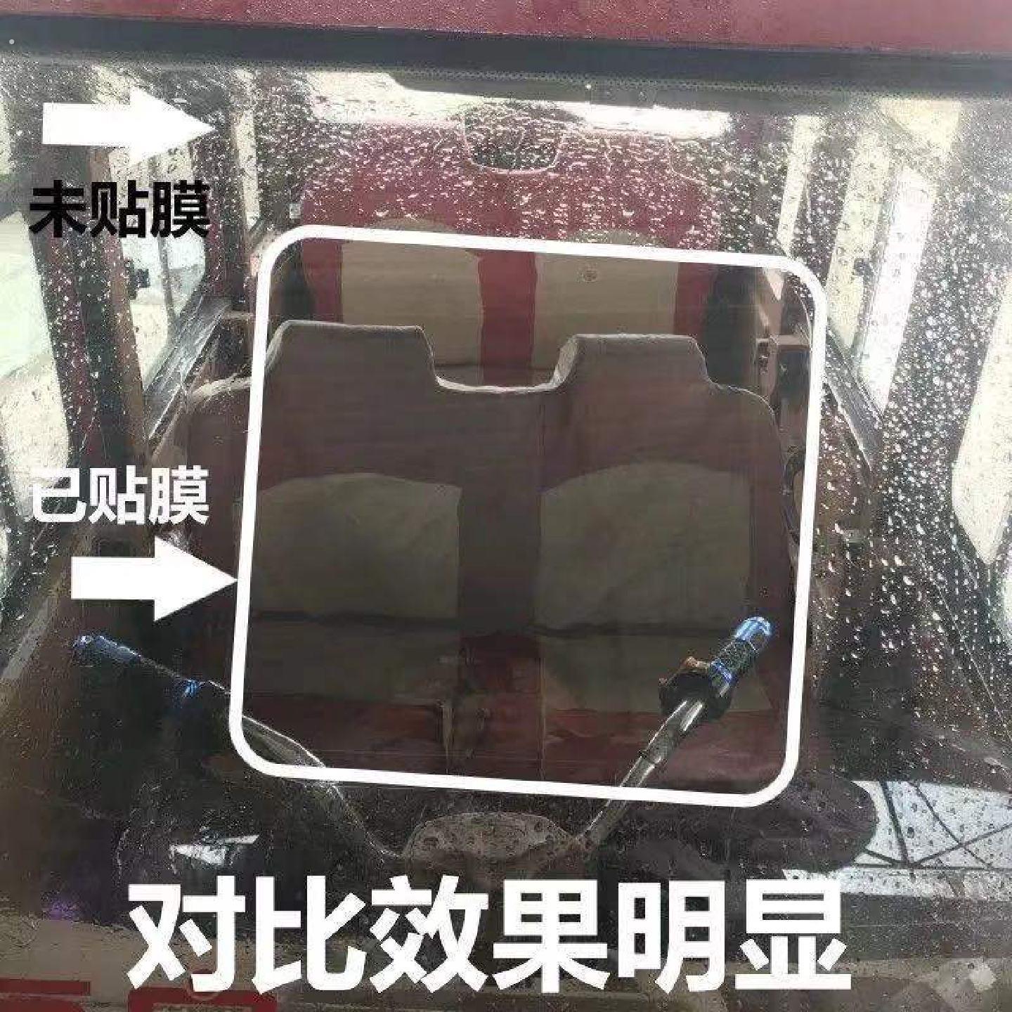 下雨天电动车雨棚防雨贴膜摩托三轮车挡风玻璃不挂水珠高清防水膜