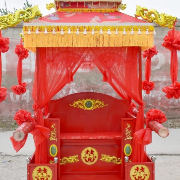 花轿婚庆喜轿结婚轿子步辇古典中式八抬大轿折叠轿子婚庆道具装饰