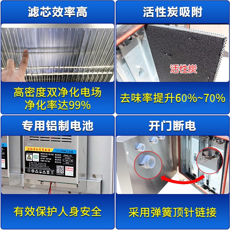 商用不锈钢过环保油烟净化v器低空排放烧烤厨房餐饮无烟去除味小