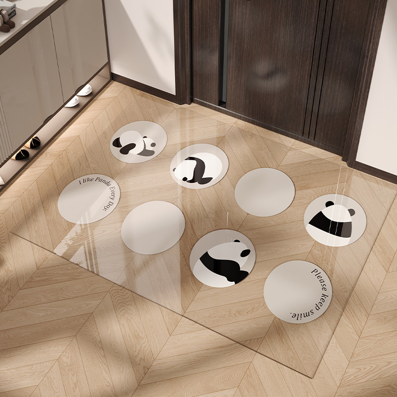 2024新款入户地垫软玻璃透明卡通PVC可裁剪定R制地毯耐脏免洗可擦,居家布艺,入户地垫,淘宝优惠券,粉丝福利购,淘宝优惠卷