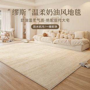 原木奶油风简约免洗可擦卧室防水高级感沙发地垫 地毯客厅2024新款