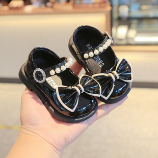 春秋季女宝宝周岁鞋子1一2岁红色小童公主单O鞋防滑软底婴儿学步