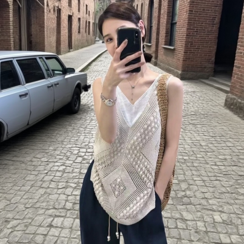 无袖背心女时尚百搭无袖上衣