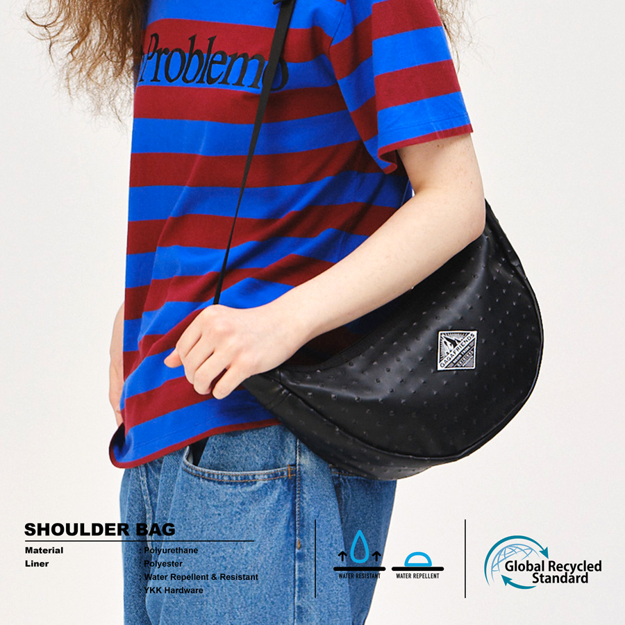 GAGAFRIENDS25春夏新款铆钉饺子包朋克摇滚新月包单肩斜挎通勤包