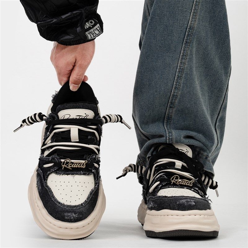 小众厚底7cm隐形内增高鞋男女情C侣款水洗帆布溶解鞋休闲面包板鞋,流行男鞋,休闲板鞋,淘宝优惠券,粉丝福利购,淘宝优惠卷