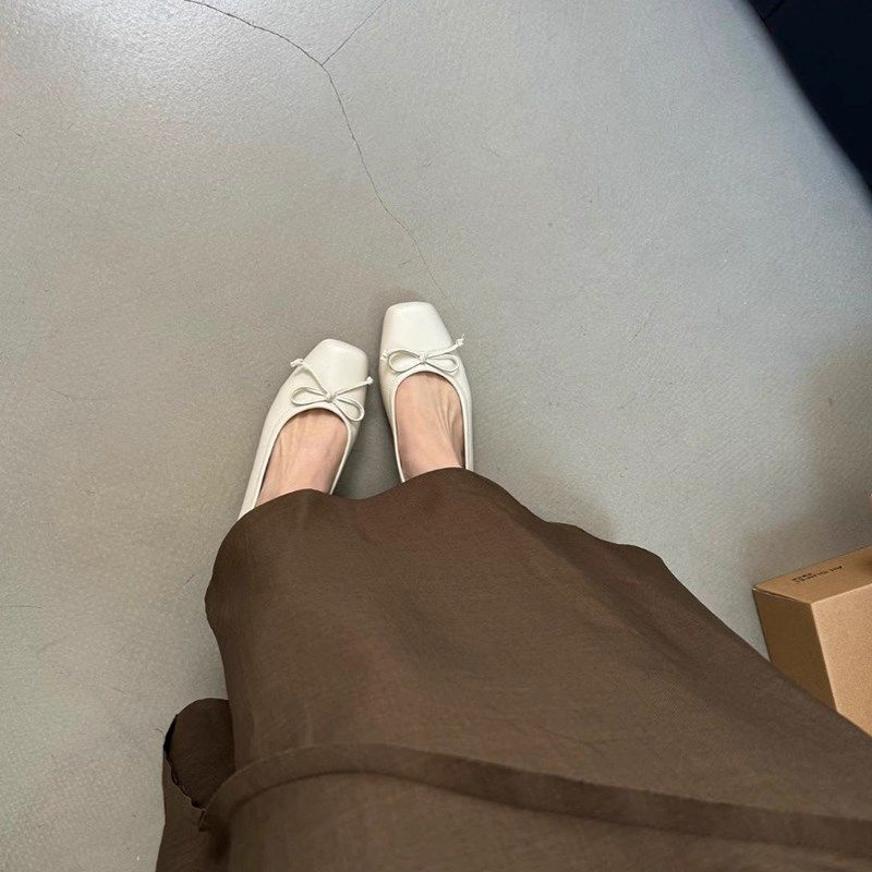 仙女风温柔鞋小皮鞋m女2024春季新款方头平底单鞋子银色浅口豆豆,女鞋,浅口单鞋,淘宝优惠券,粉丝福利购,淘宝优惠卷