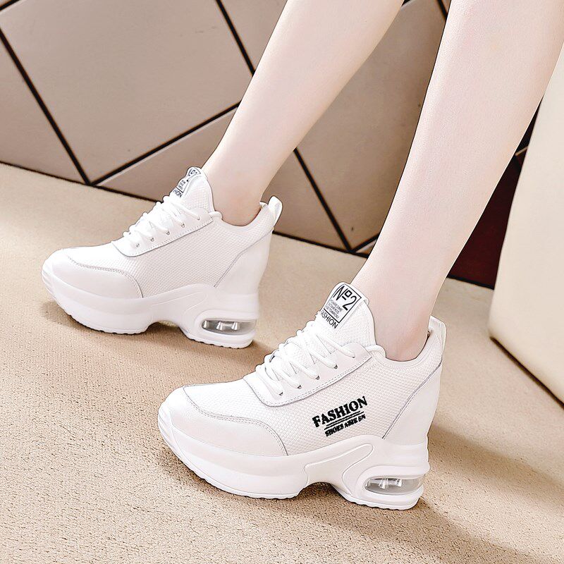 鞋子女潮百搭f小众运动鞋内增高女鞋2024爆款新款10cm秋季厚底休