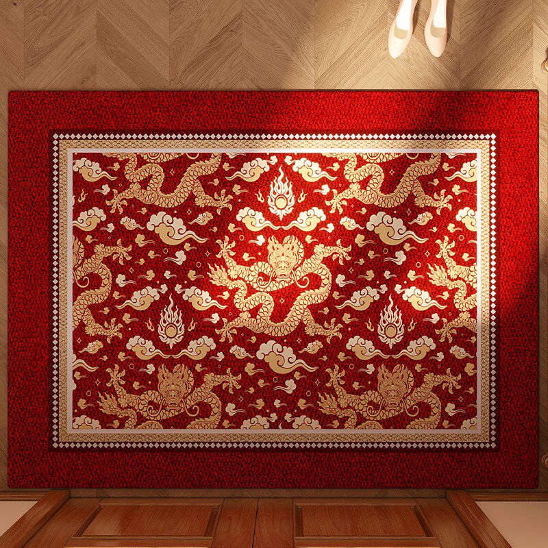 龙年喜庆红色入户门地q垫玄关大门进门脚垫除尘耐脏门垫可裁剪地,居家布艺,入户地垫,淘宝优惠券,粉丝福利购,淘宝优惠卷