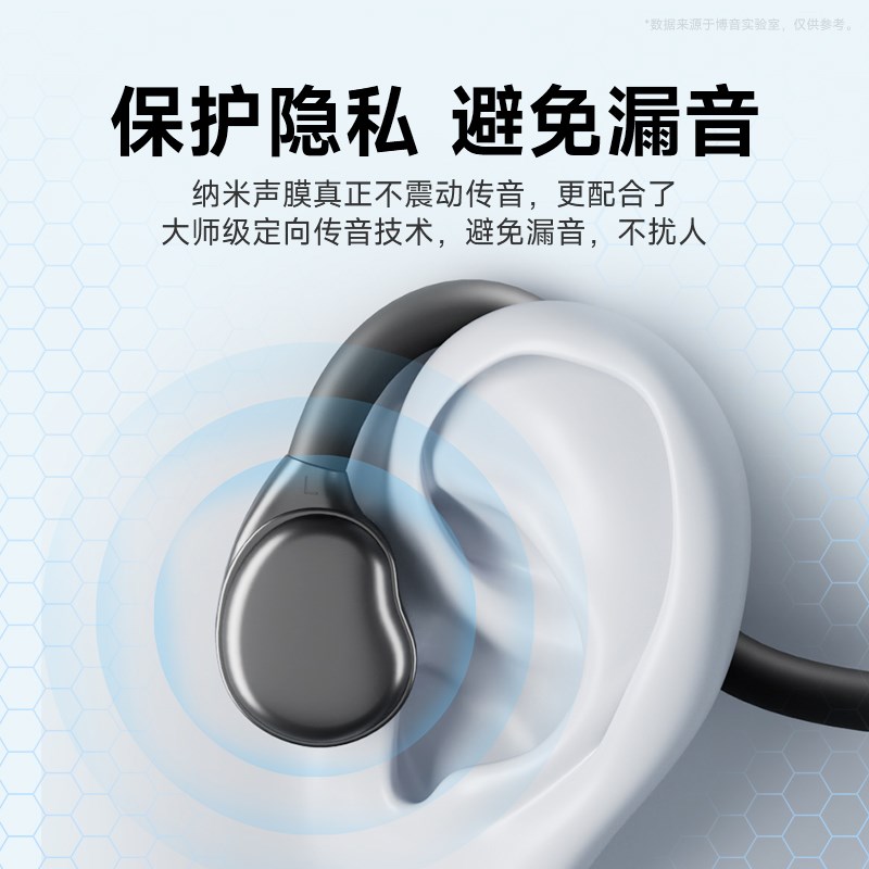 电脑有线耳e机不入耳非骨传导挂耳式台式笔记本久戴不痛头戴式耳