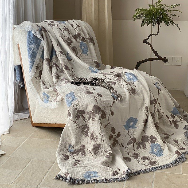 高级全棉纱布盖毯毛巾被成人夏季薄款夏凉被民U宿空调毯沙发用,床上用品,休闲毯/毛毯/绒毯,淘宝优惠券,粉丝福利购,淘宝优惠卷