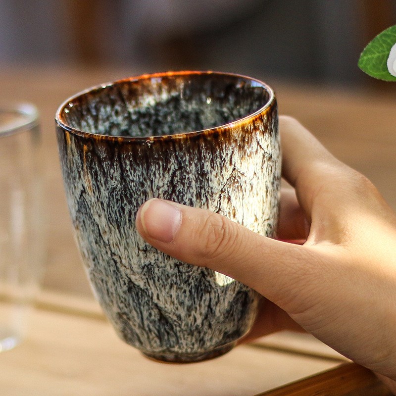 大师杯大窑变身天目绿茶釉造C茶杯陶瓷功夫茶具水杯茶杯