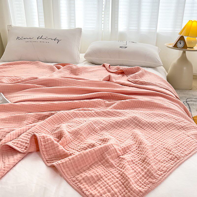 A类全棉泡泡纱布l毛巾被儿童婴儿午睡午休盖毯小被子纯色毯子,床上用品,休闲毯/毛毯/绒毯,淘宝优惠券,粉丝福利购,淘宝优惠卷