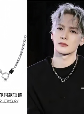 王嘉尔同款项链男款钛钢小众嘻哈圆环古巴链个性潮流锁骨链女配饰