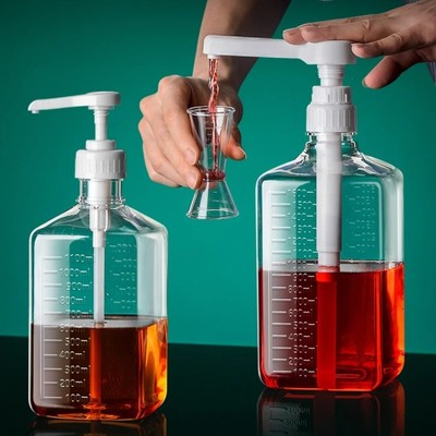 果糖挤压瓶糖浆瓶奶茶店糖压瓶果汁果酱瓶子手压式塑料定量瓶商用