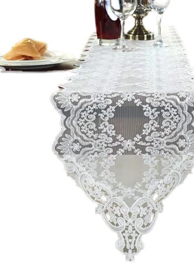 端定制白色欧式蕾丝绣桌旗茶几餐桌布电视柜梳妆台五斗柜盖巾