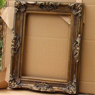 欧式实木角框定制油画框暗金色做旧画框相框宽度.厚度.