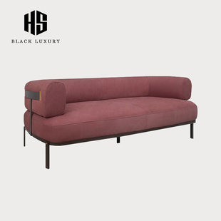 HEIHE 极简客厅雪尼尔绒布艺沙发直排三人位 elt贝尔特沙发意式