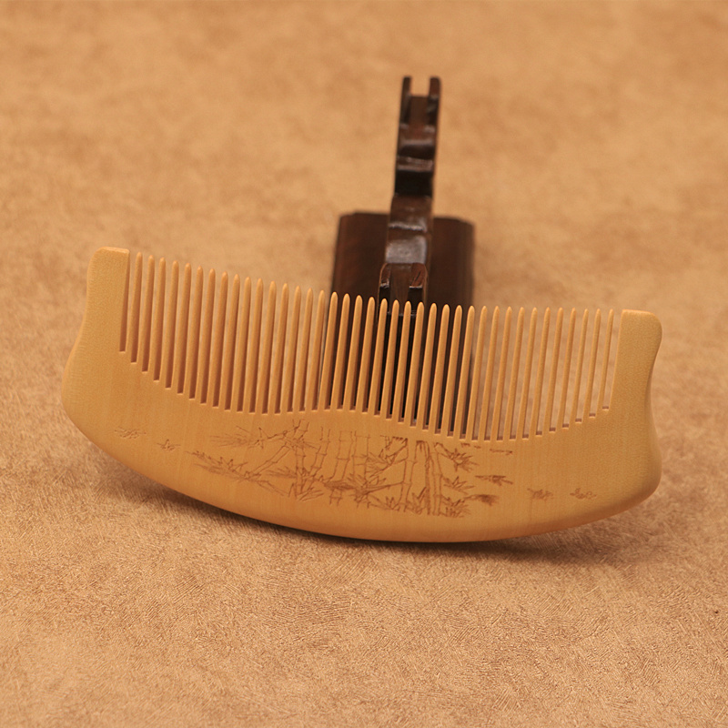 黄杨木梳家用按摩梳子小叶黄杨木梳子防脱发常州梳篦特产礼品