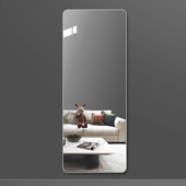 无框全身镜壁挂式 圆角墙穿衣镜卧室挂墙防爆试衣镜自粘镜子