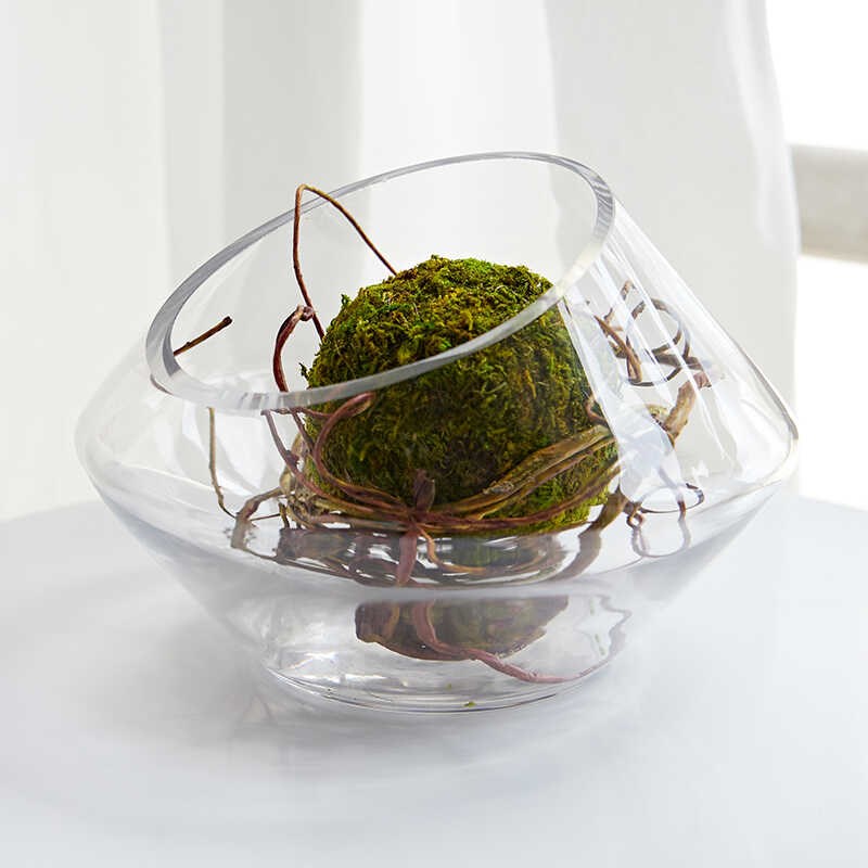 现代仿真绿色装花艺样板间家居茶几边几装饰假花摆件永生苔藓球