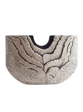 创意纹理树脂器侘寂风样板间玄关条案桌面插瓶软装饰品