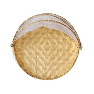 晾菜筐装包子馒头的筐放馍馍竹编防虫筐竹篮编织长方形手编竹筐筛