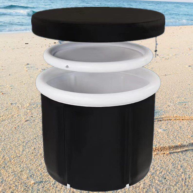 甄选现货便携折叠冰水浴桶 成人冷水浴缸洗澡盆 泡澡桶icebathtub