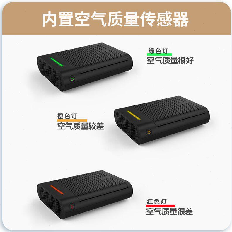 甄选车载空气净化器汽车公桌家用除霾除甲醛负氧离子氧吧礼品会销