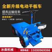 工地电动四轮平板车载重王储果园用爬坡运输推货搬运车