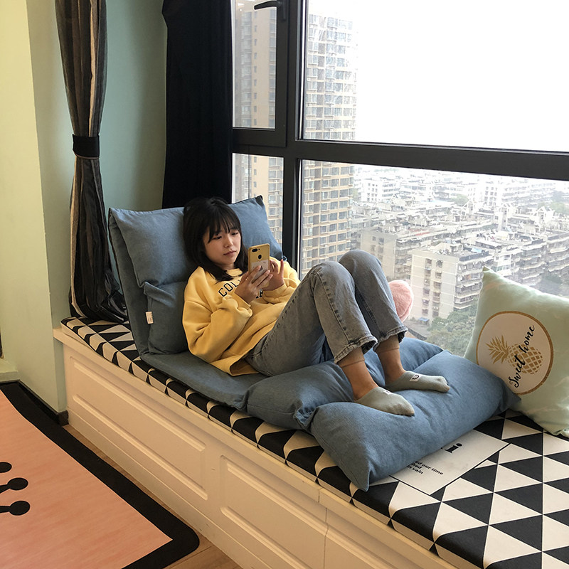飘懒沙发座椅卧室床上靠背懒榻榻椅阳台小躺椅