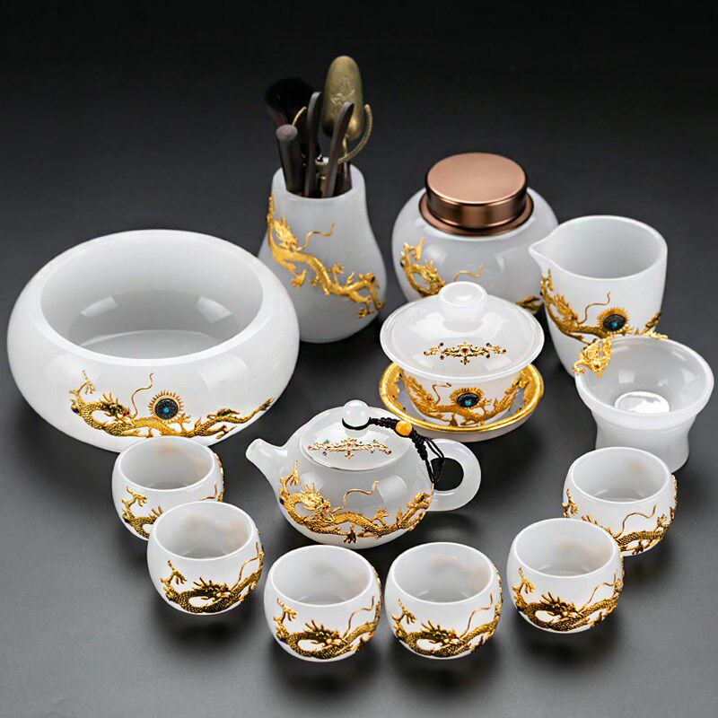 金镶玉礼品茶f具套装客厅家用新居高端泡茶壶茶杯办公接待功夫茶