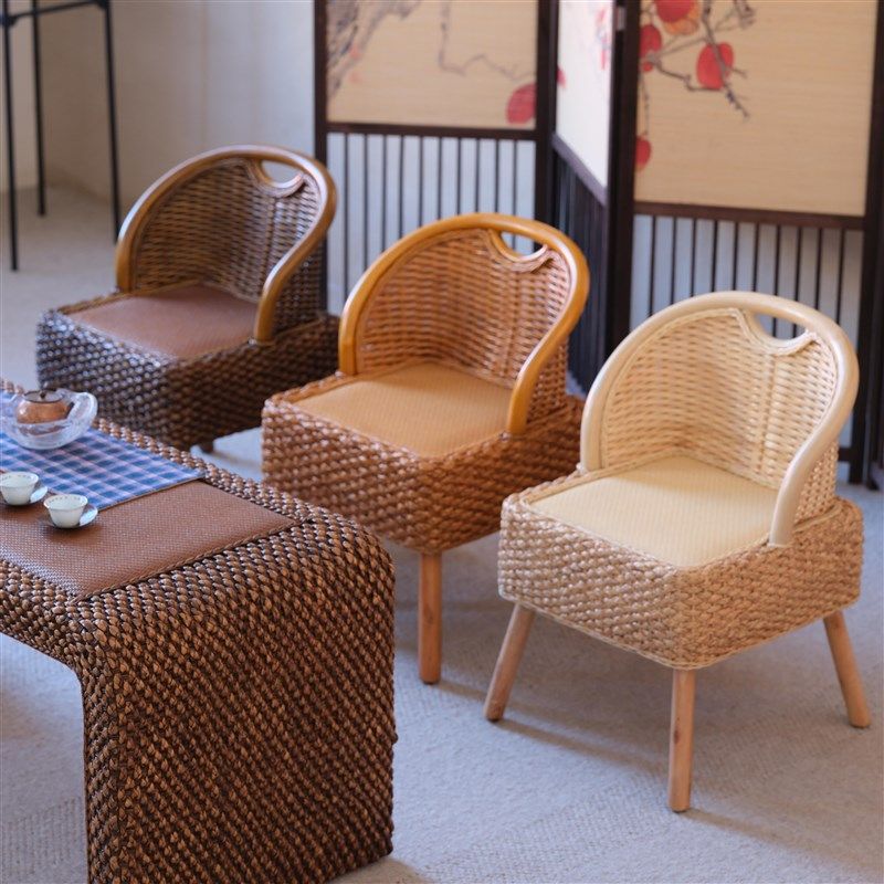 藤椅单人天然真藤靠背小椅子阳台休闲小L藤椅榻榻米无腿椅换鞋,住宅家具,阳台椅,淘宝优惠券,粉丝福利购,淘宝优惠卷