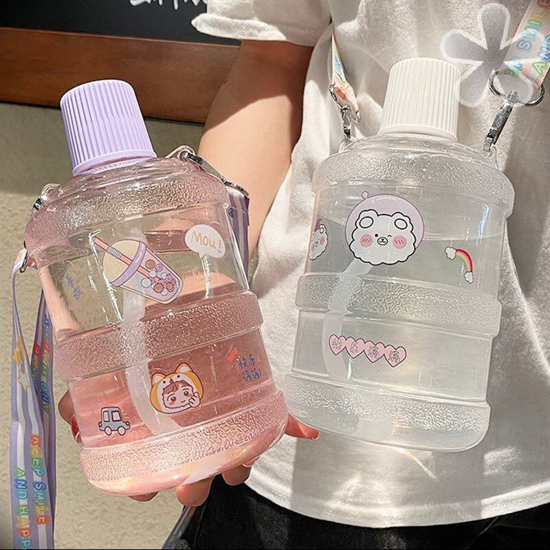 网红吸管a杯大人学生可携式大容量水壶高颜值水杯女夏季塑料水桶