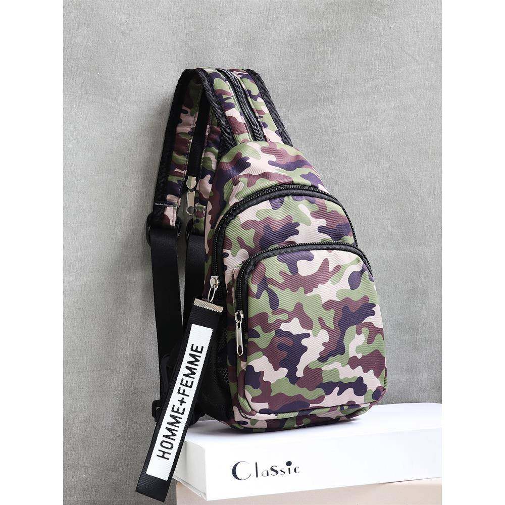 儿童迷彩包男童包包外出男孩胸包春游旅行双肩包旅游包出游背包潮