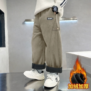 子2025新款 百搭休闲裤 儿童运动裤 男孩秋冬装 男大童直筒长裤 男童裤