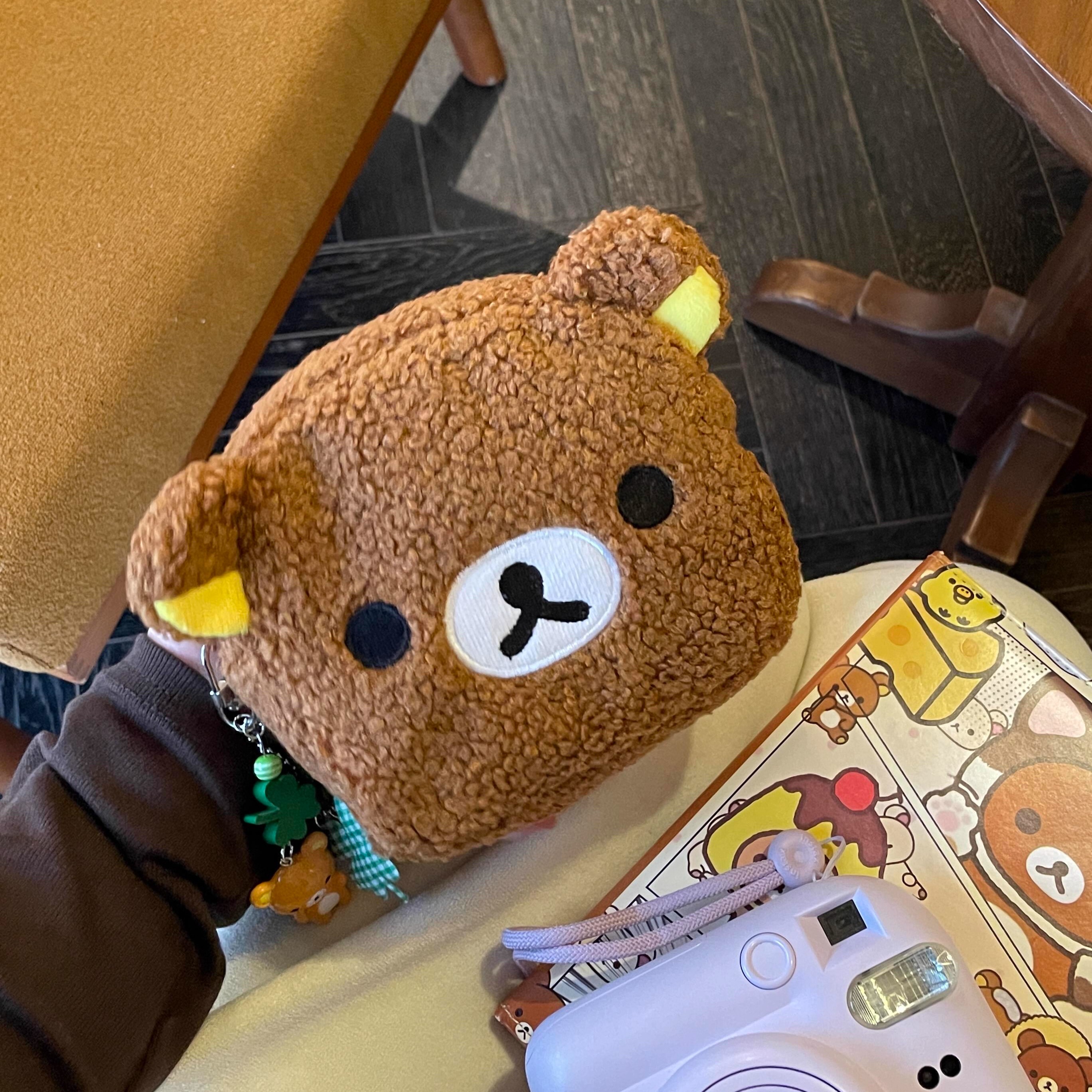 可爱毛绒轻松熊收纳包毛绒软