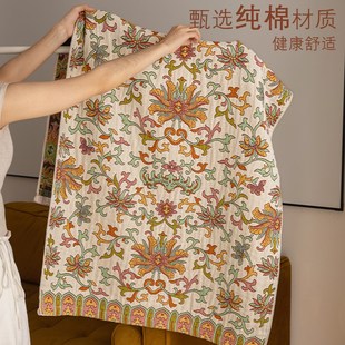 大尺寸国风 曼珠沙华a类h四层纱布浴巾大人不掉毛洗澡浴巾女款